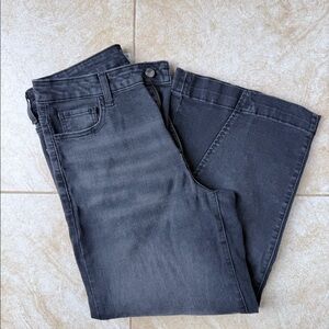 Time in true high rise, wide leg, black jeans 10